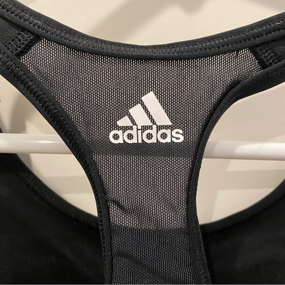 Adidas Black Logo Medium Support Sports Bra Size XS - Picture 3 of 5